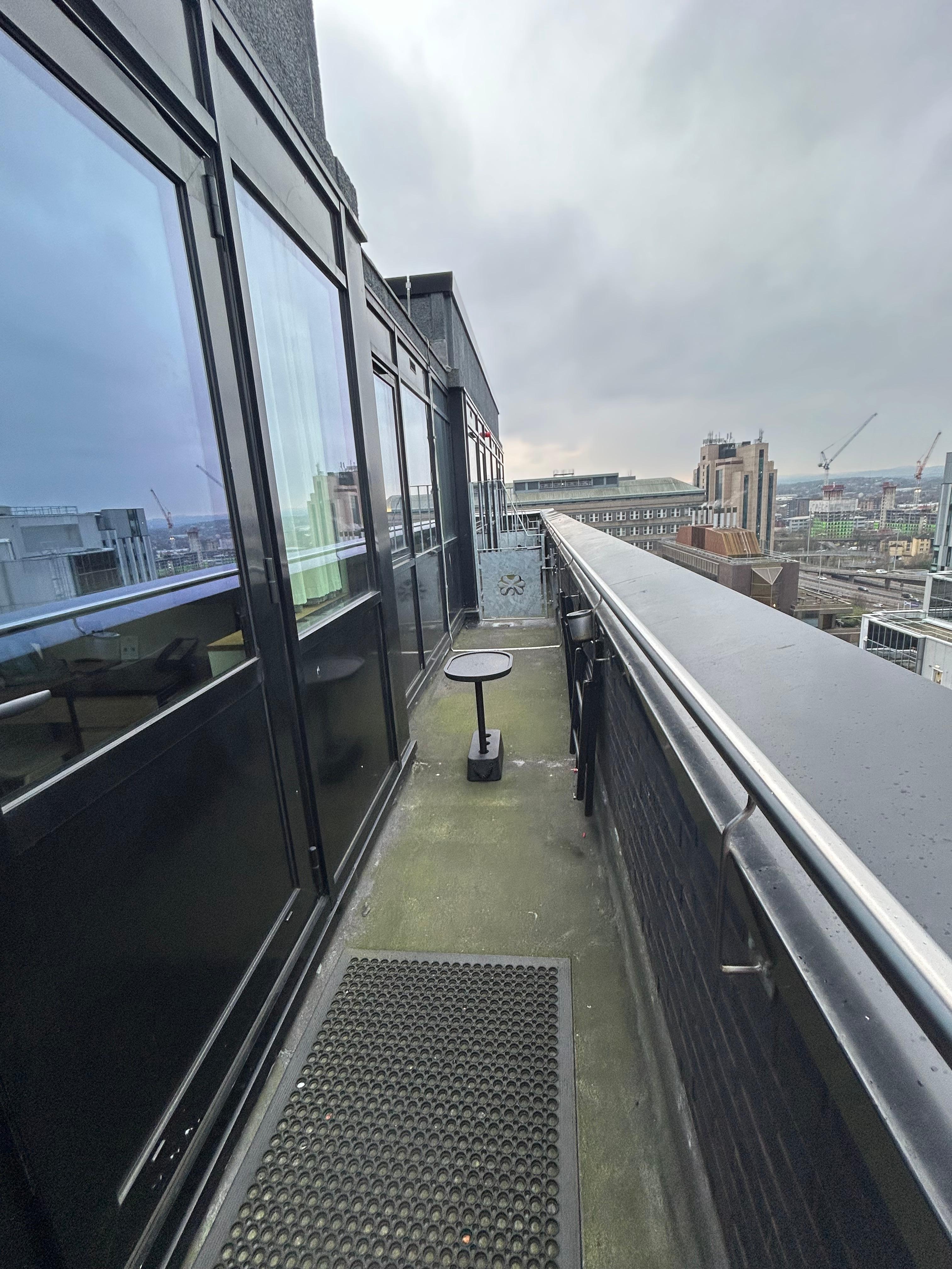 The balcony outside room P08