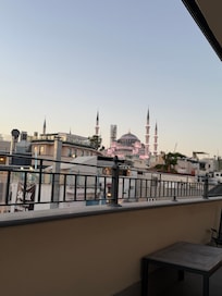 Balcony with view of Blue Mosque.