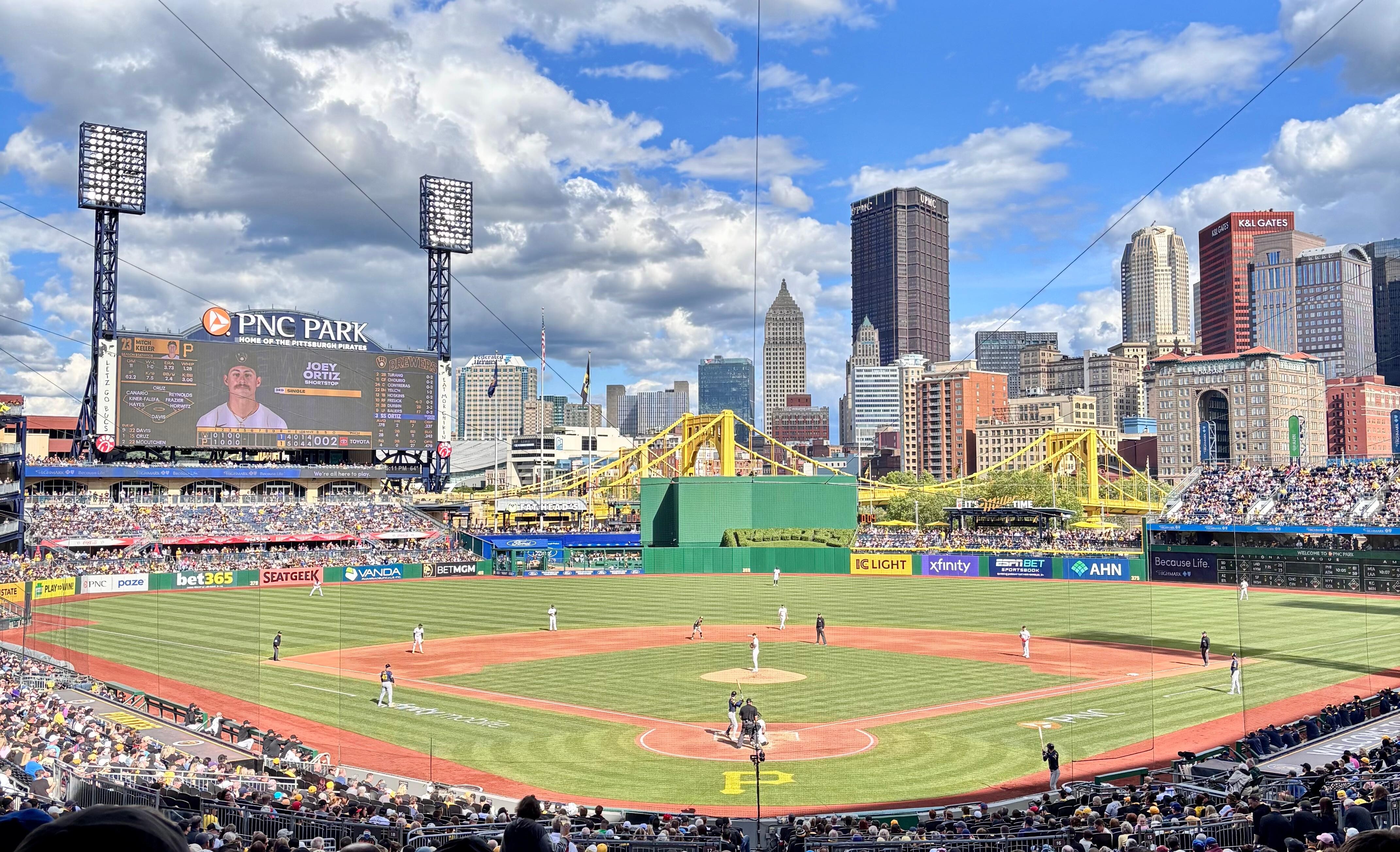 Our seat view at PNC - Pirates WIN!! 