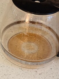 Coffee remains left behind