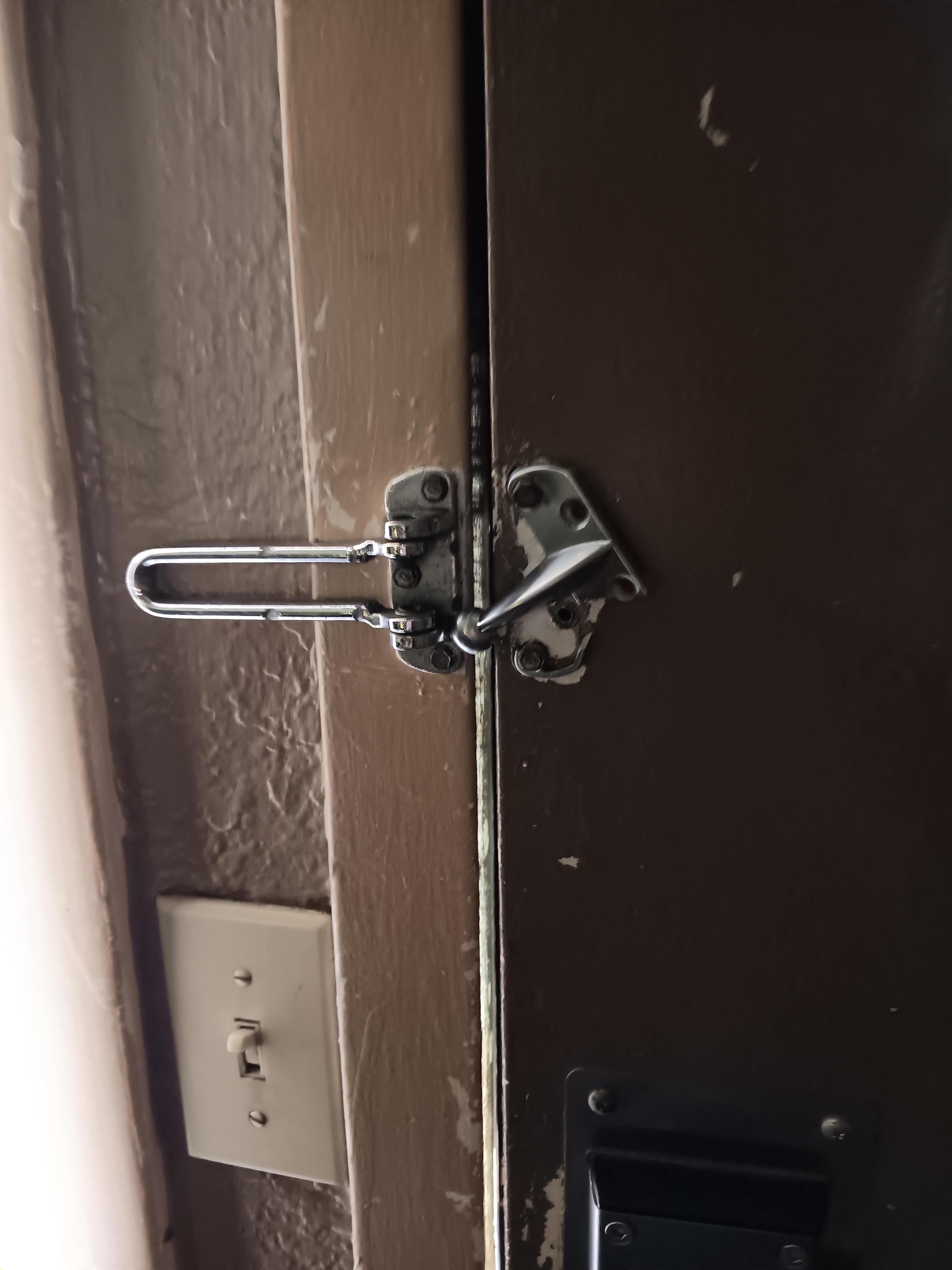 Door lock broken.
