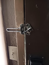 Door lock broken.