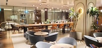 Very spacious welcome lounge.