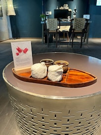 Erfrischungen zur Begrüßung