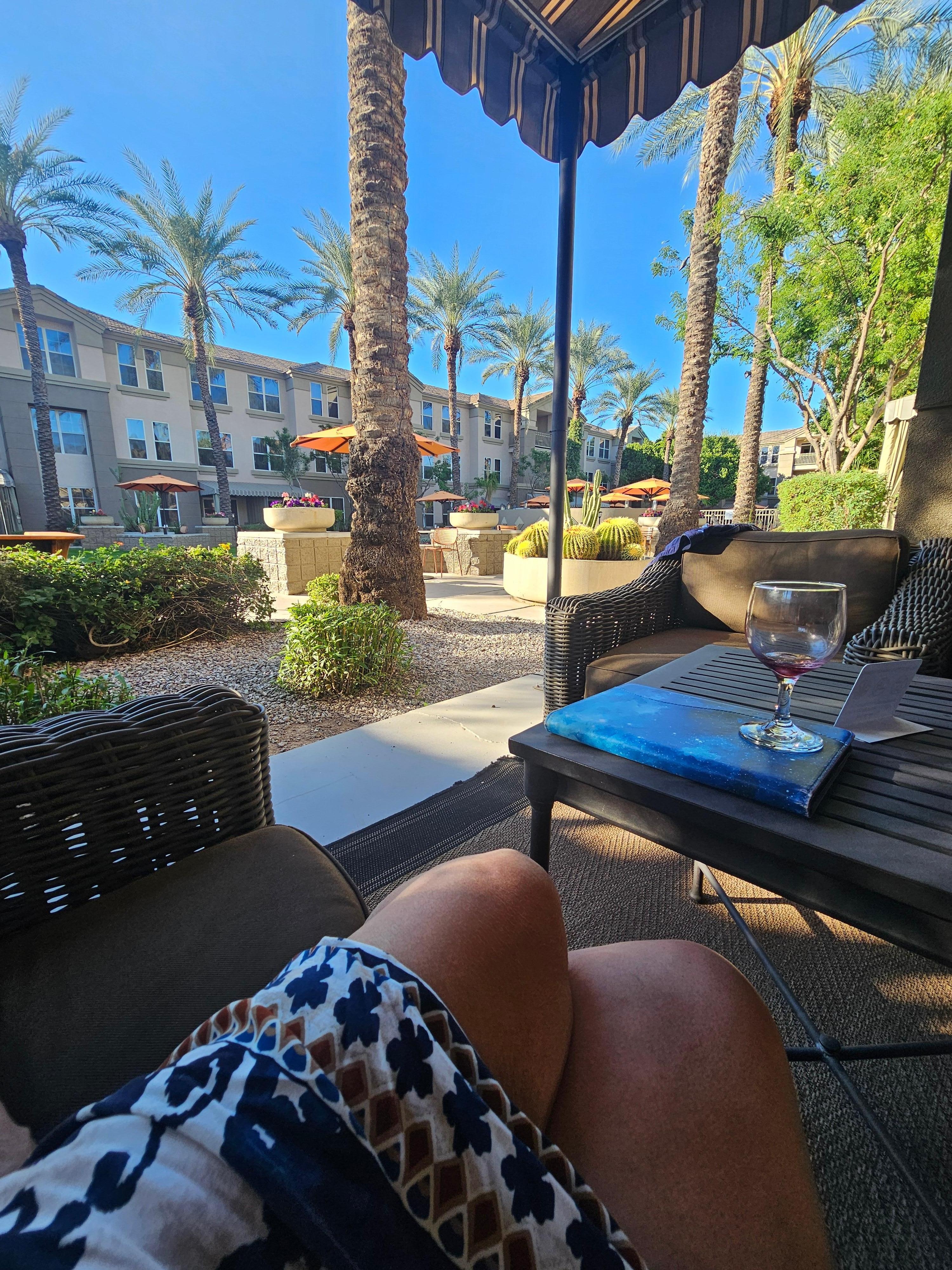 Courtyard from the first floor patio room.  