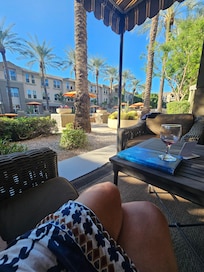 Courtyard from the first floor patio room.