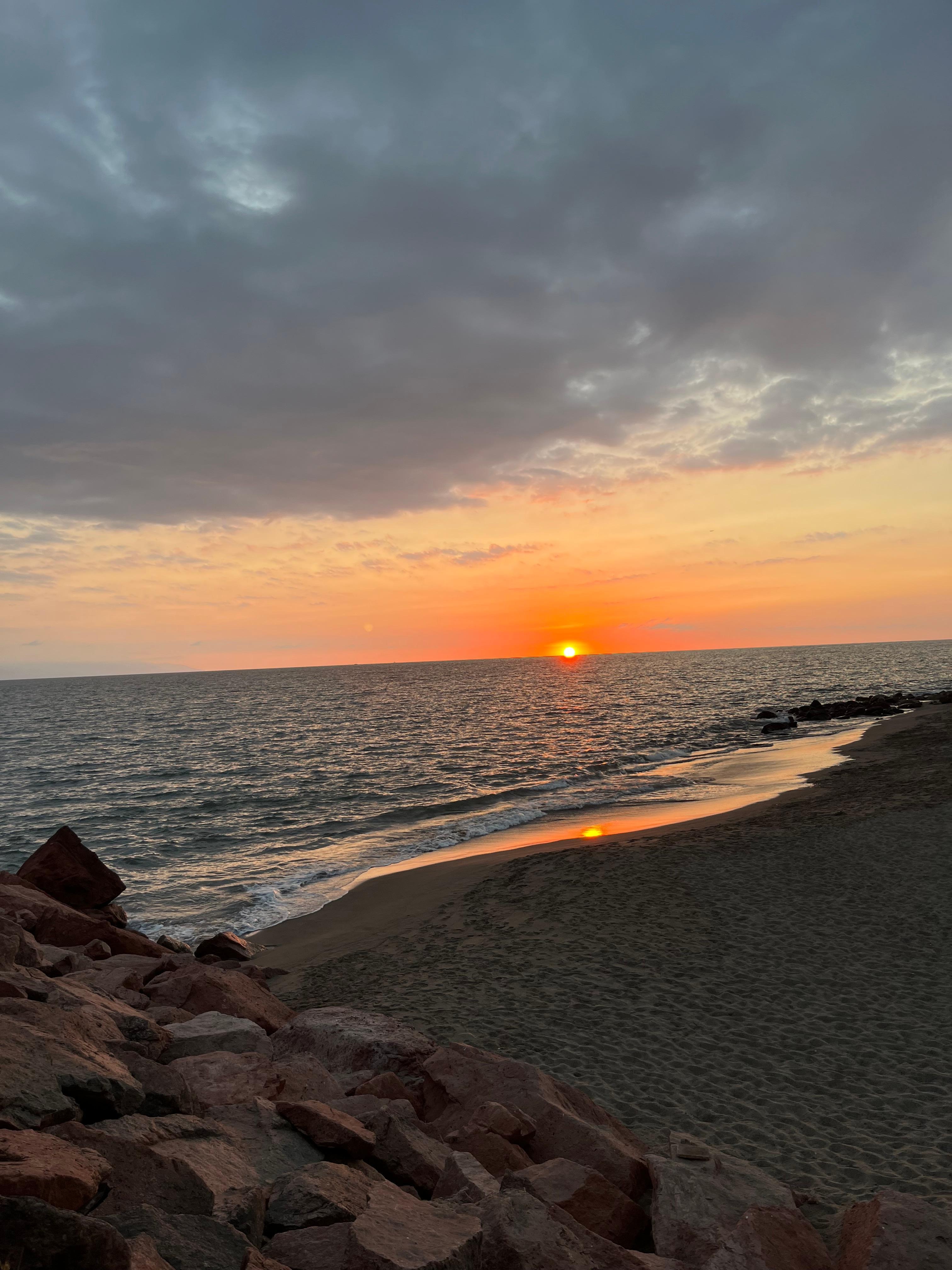Sunset views on the beach 
