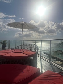 Rooftop seating area