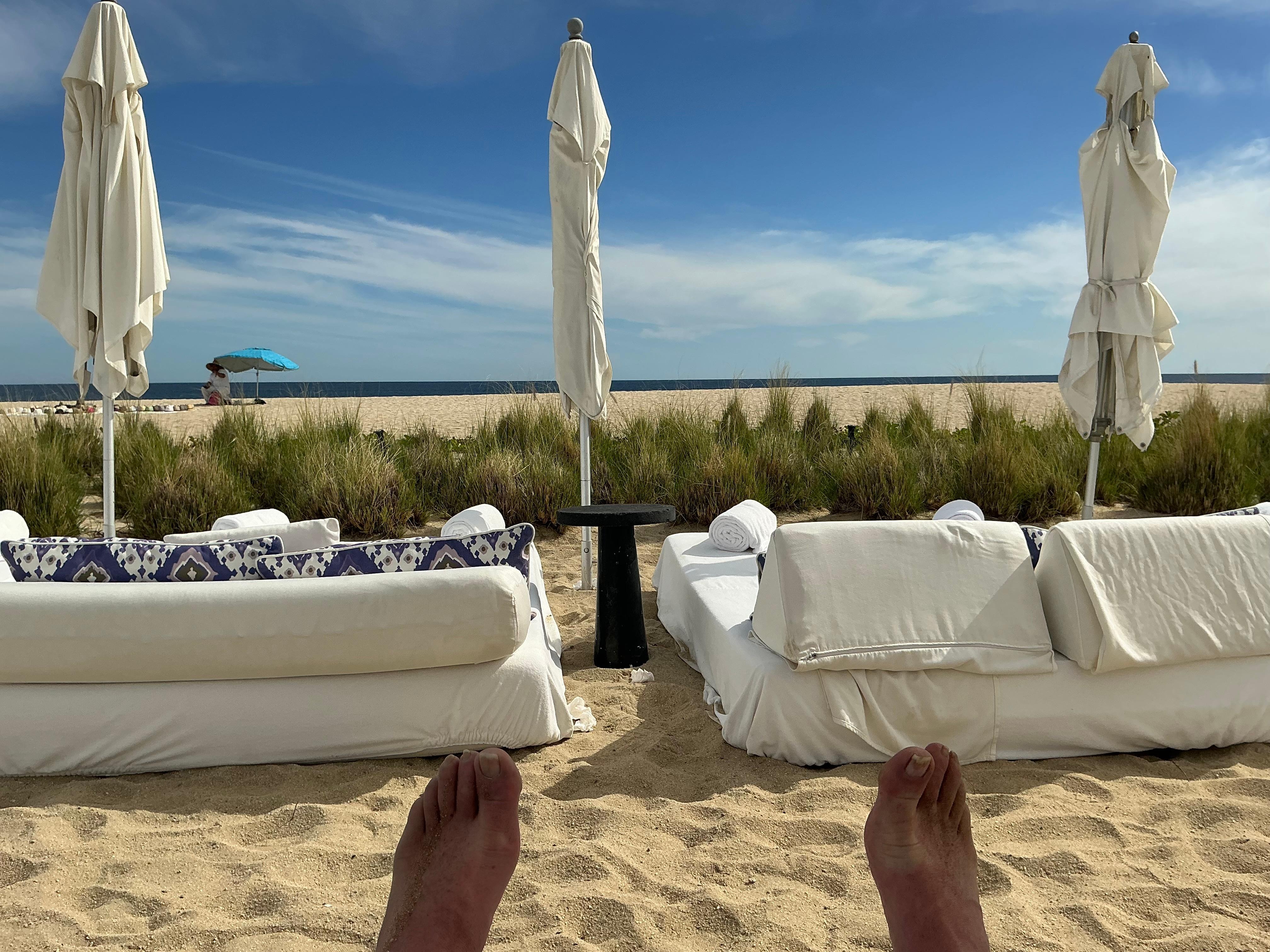 Relaxing at the Viceroy Beach