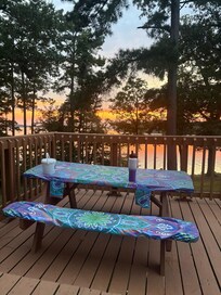 Sunset view from deck