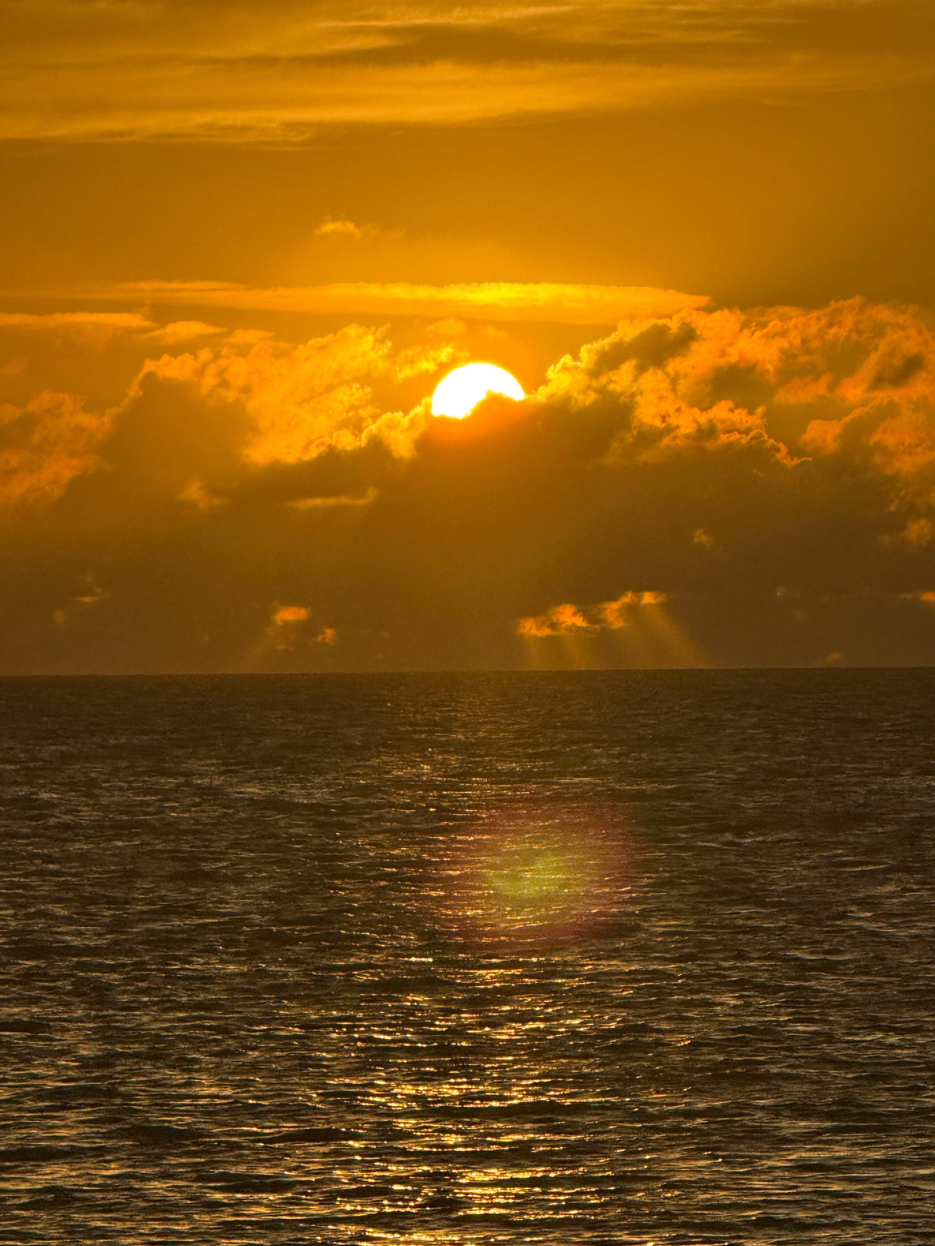 Sunrise from private beach 