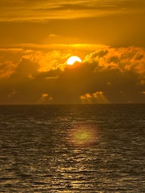 Sunrise from private beach
