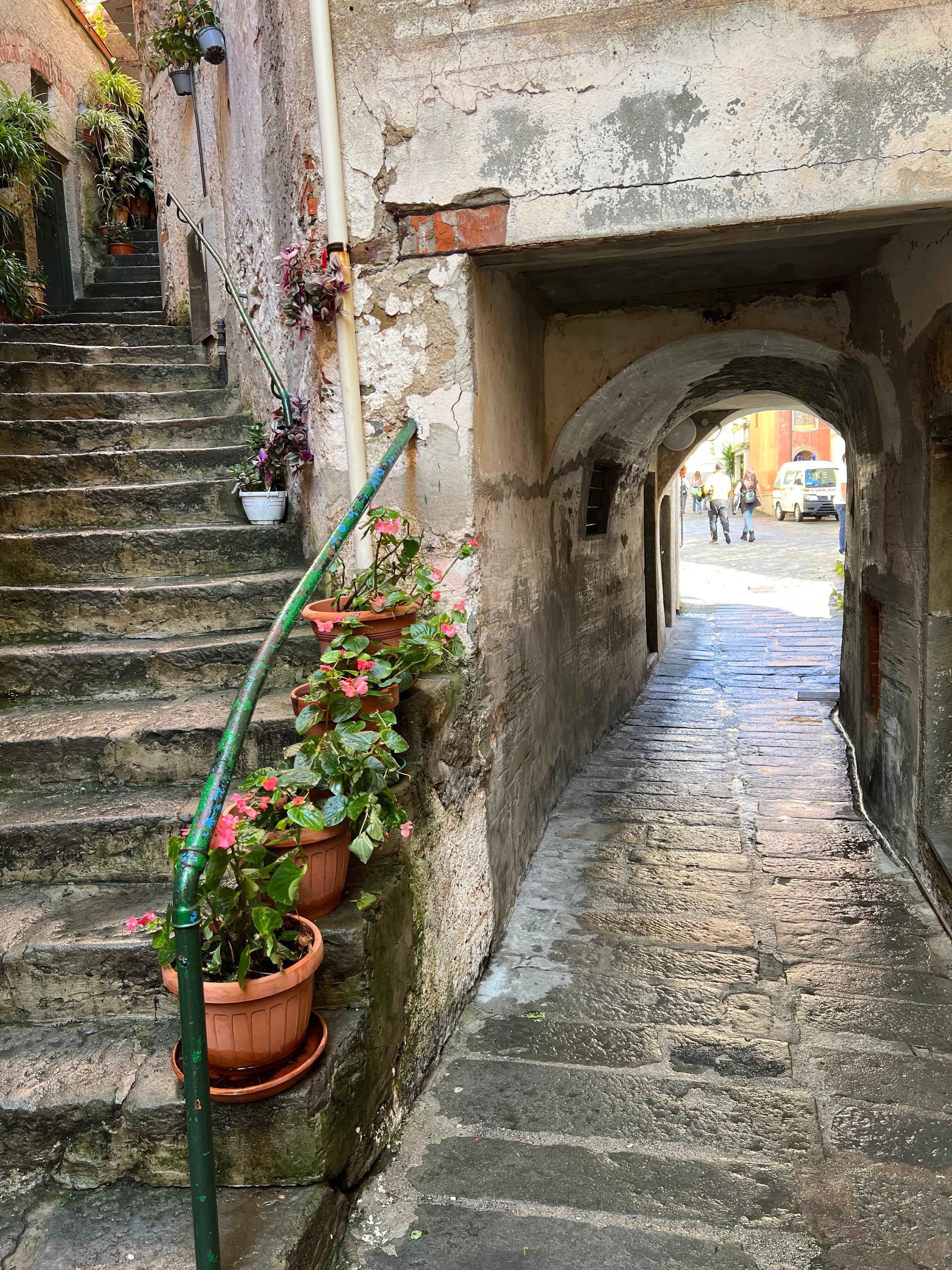 Right in front of entrance.