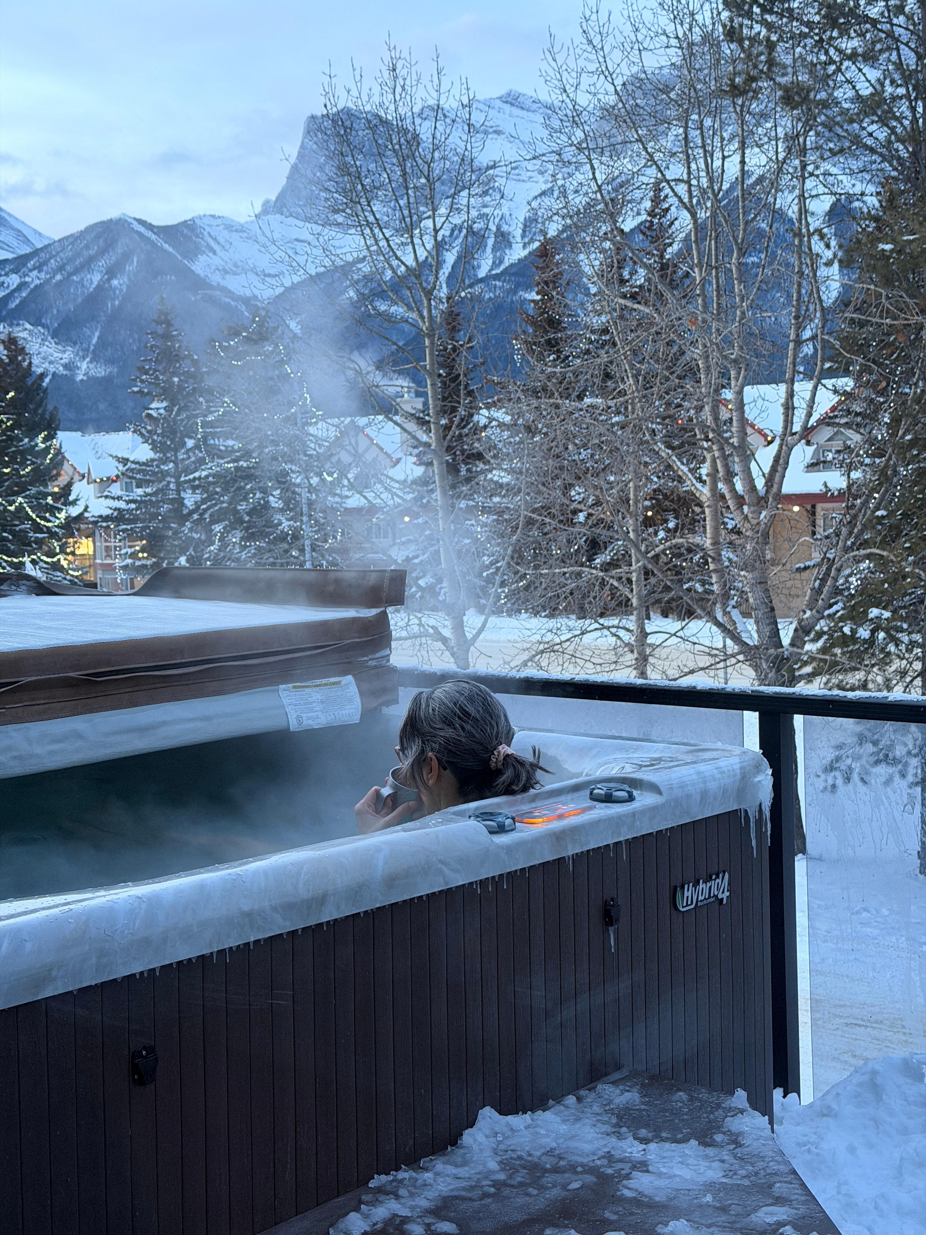 Hang out in the hot tub in the morning to start your day