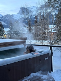 Hang out in the hot tub in the morning to start your day