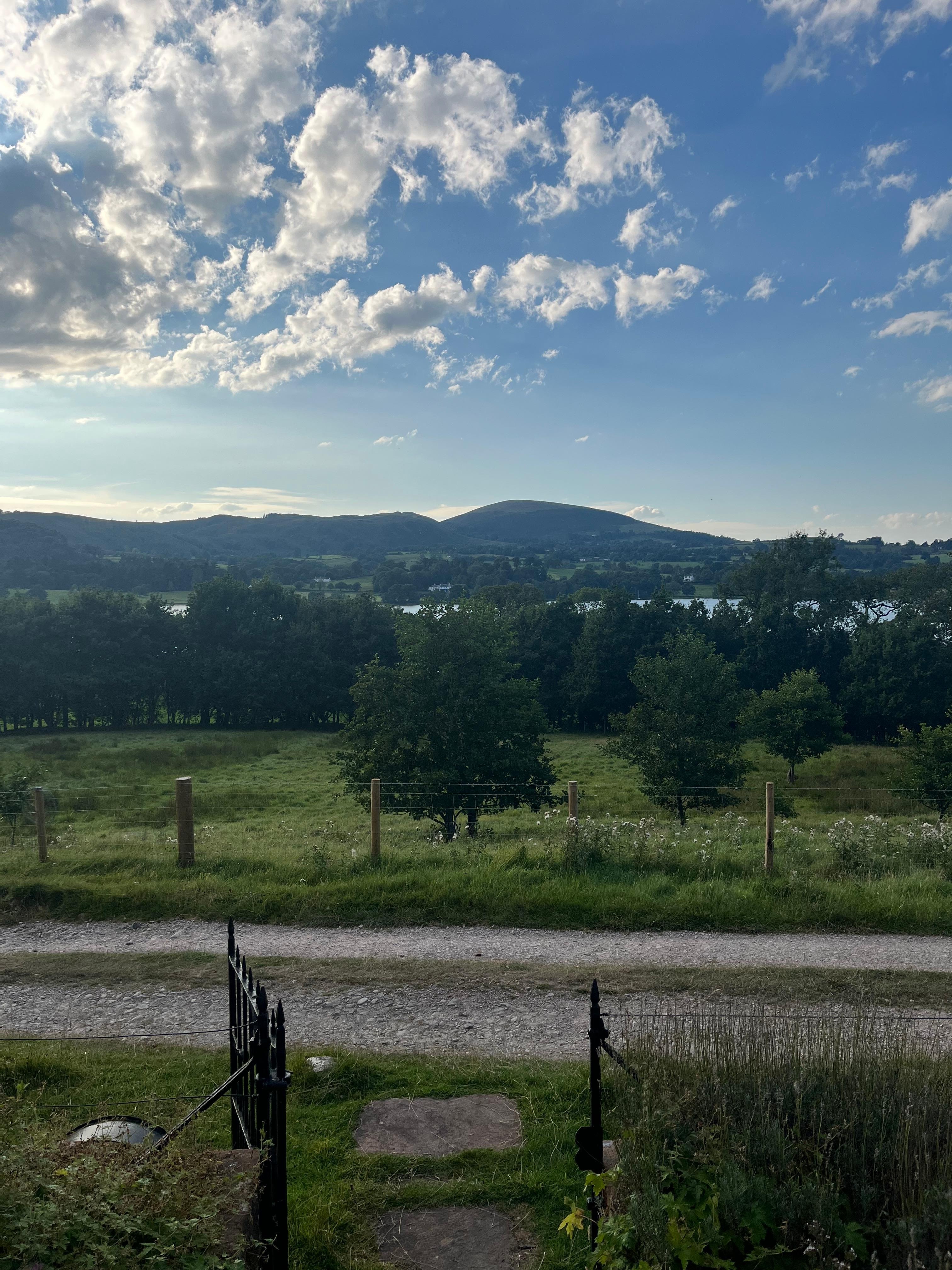 From from the cottage front door…