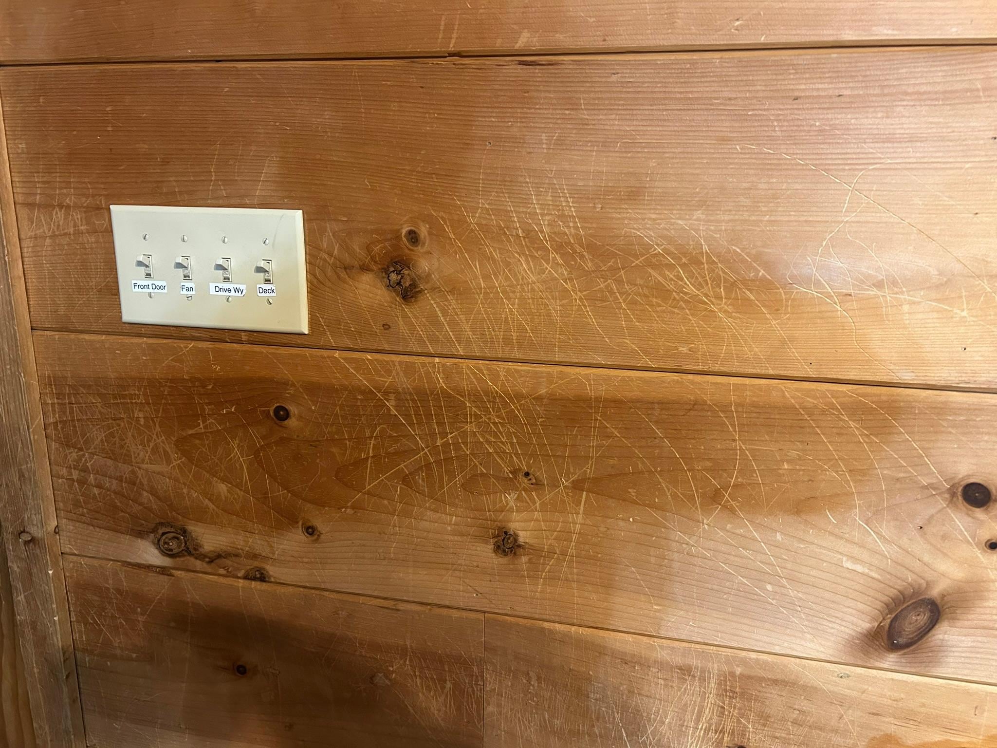 Dog scratches on walls