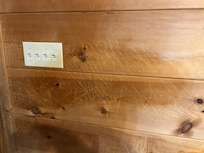 Dog scratches on walls
