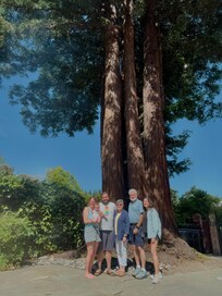 We loved this redwood tree in the backyard! It was magnificent, like the house.
