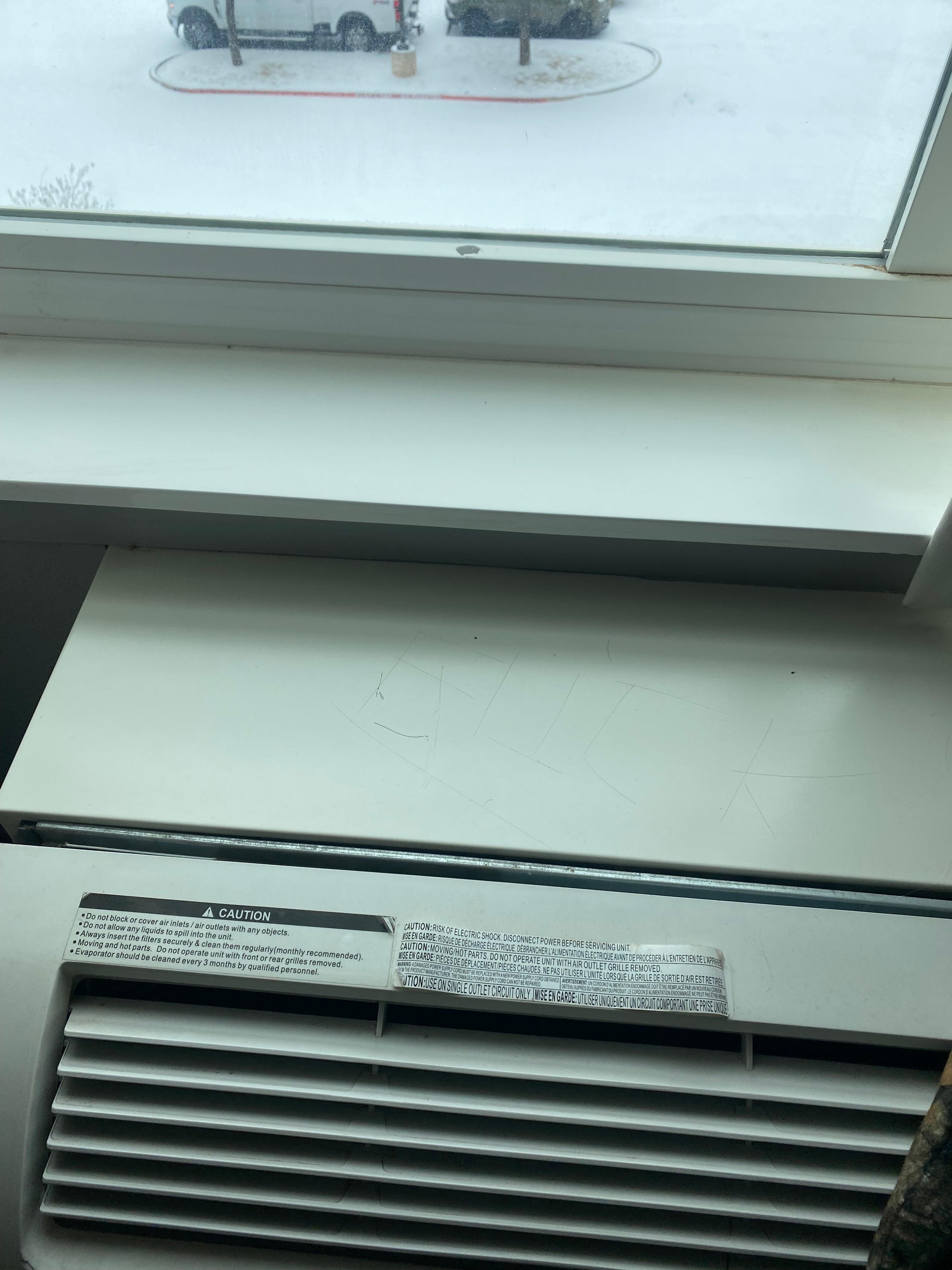 Graffiti on ac unit 