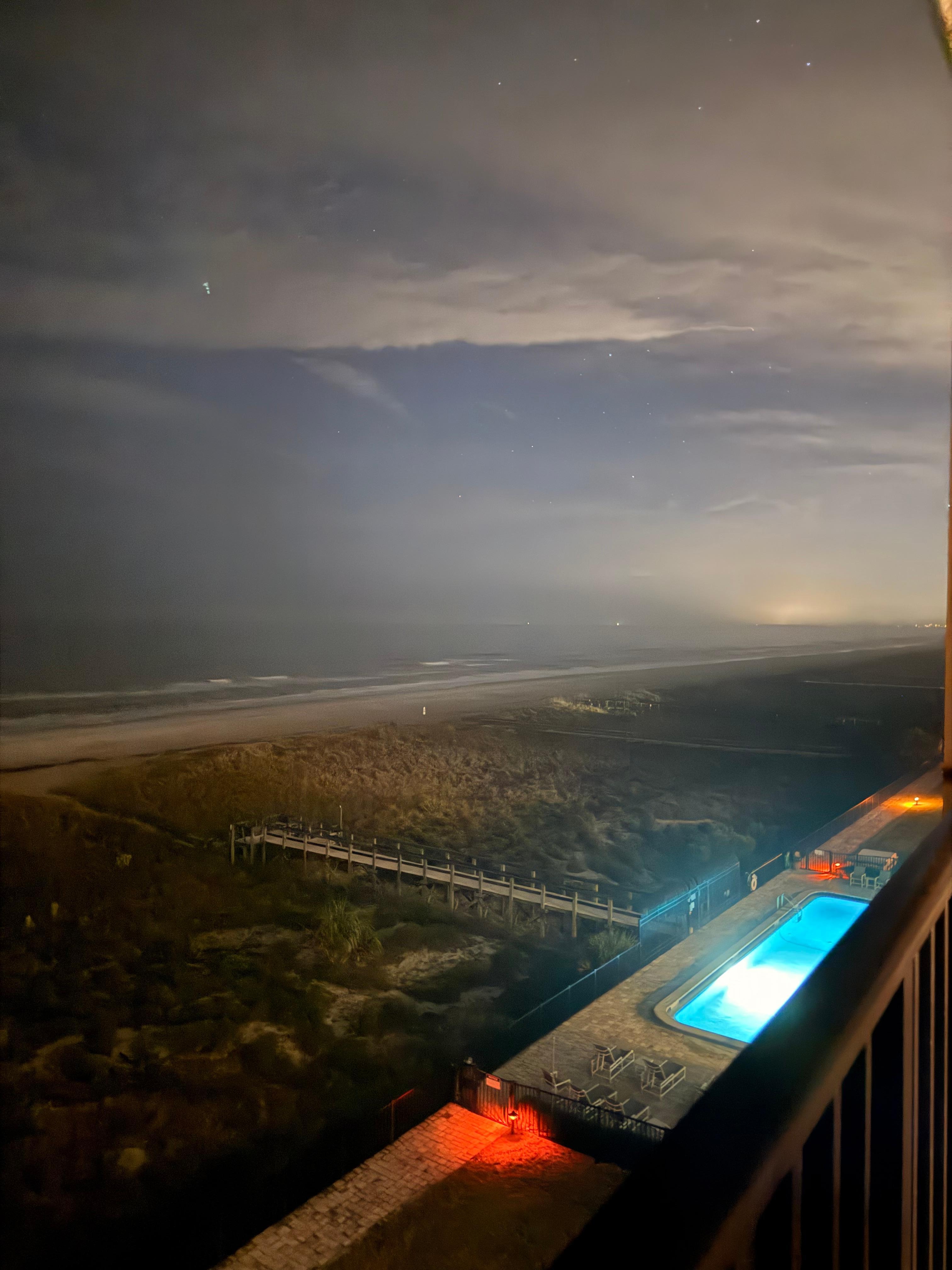 The view from the balcony looking South