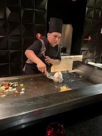 Hibachi dinner at hotel