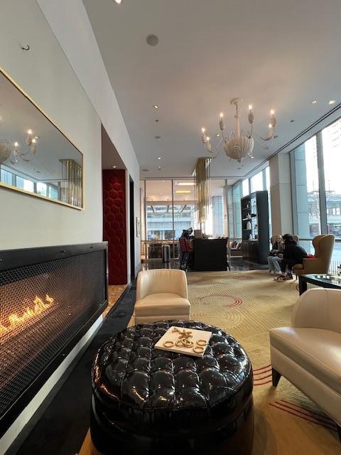 Lounge is stylish and comfortable