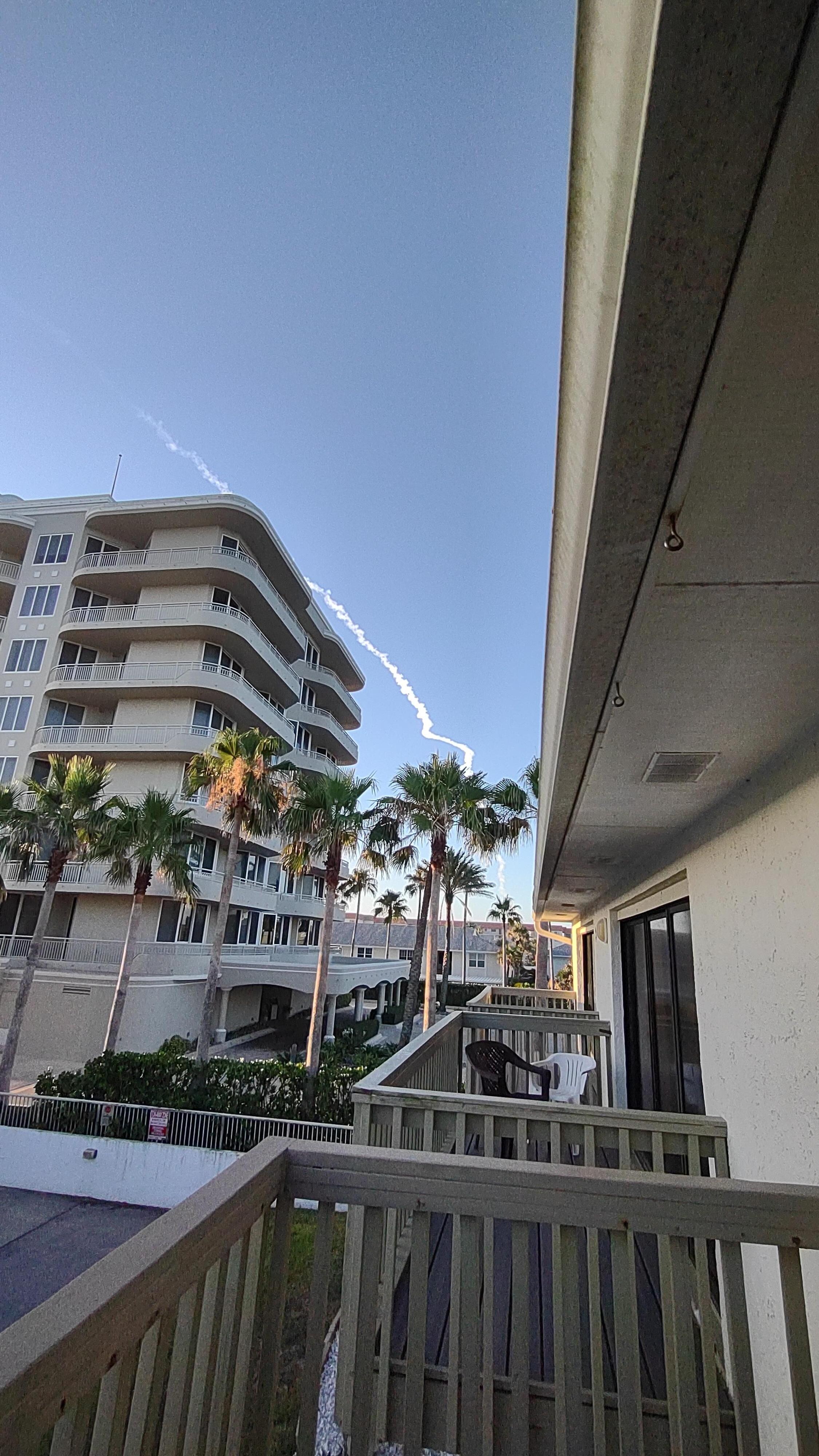Rocket launch seen from the balcony 