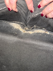 Dirt under cushions