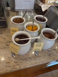 Breakfast at hotel was plentiful and fresh