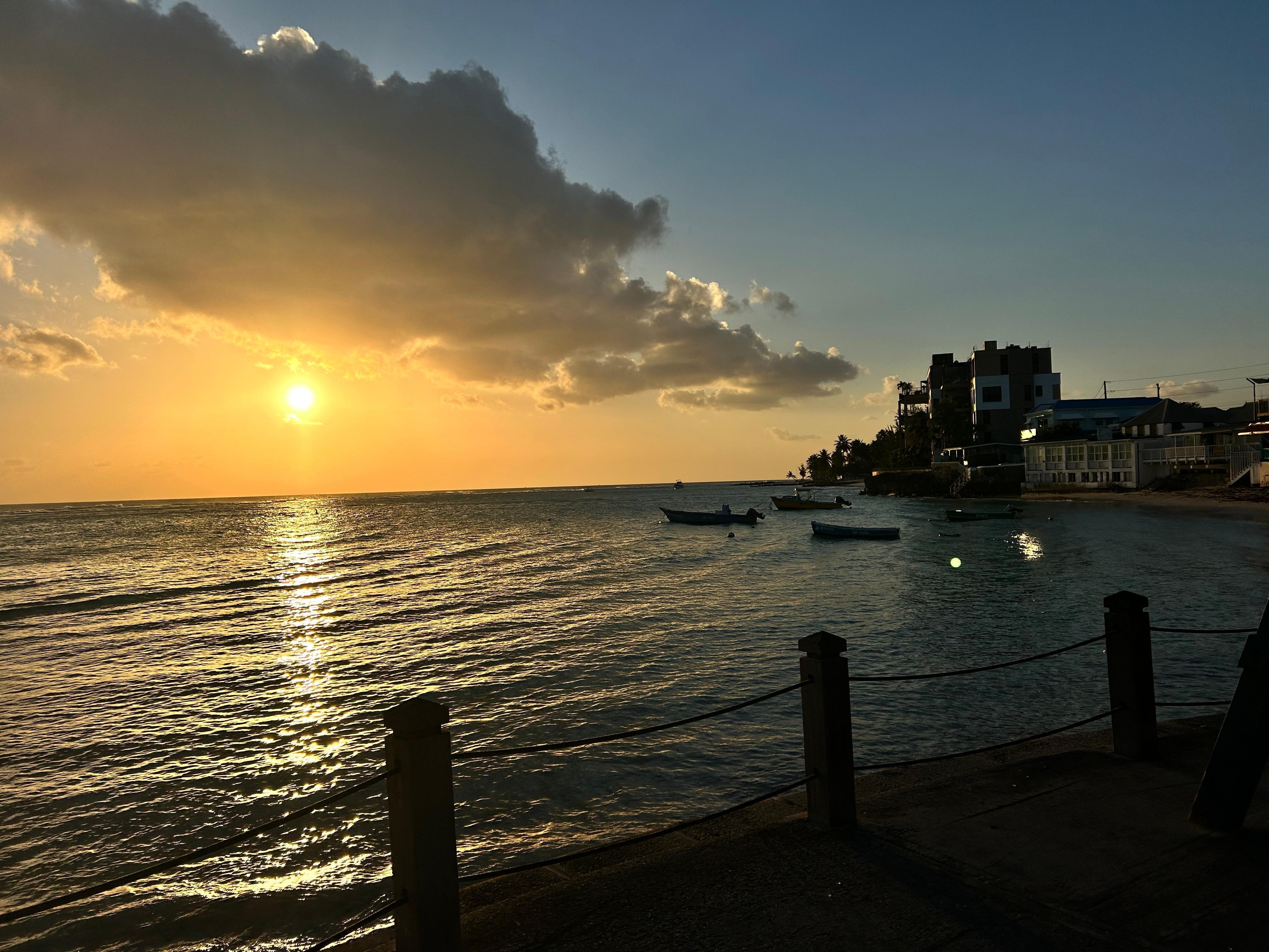 St Lawrence Gap sunset near the best Mexican restaurant,Cafe Sol! 