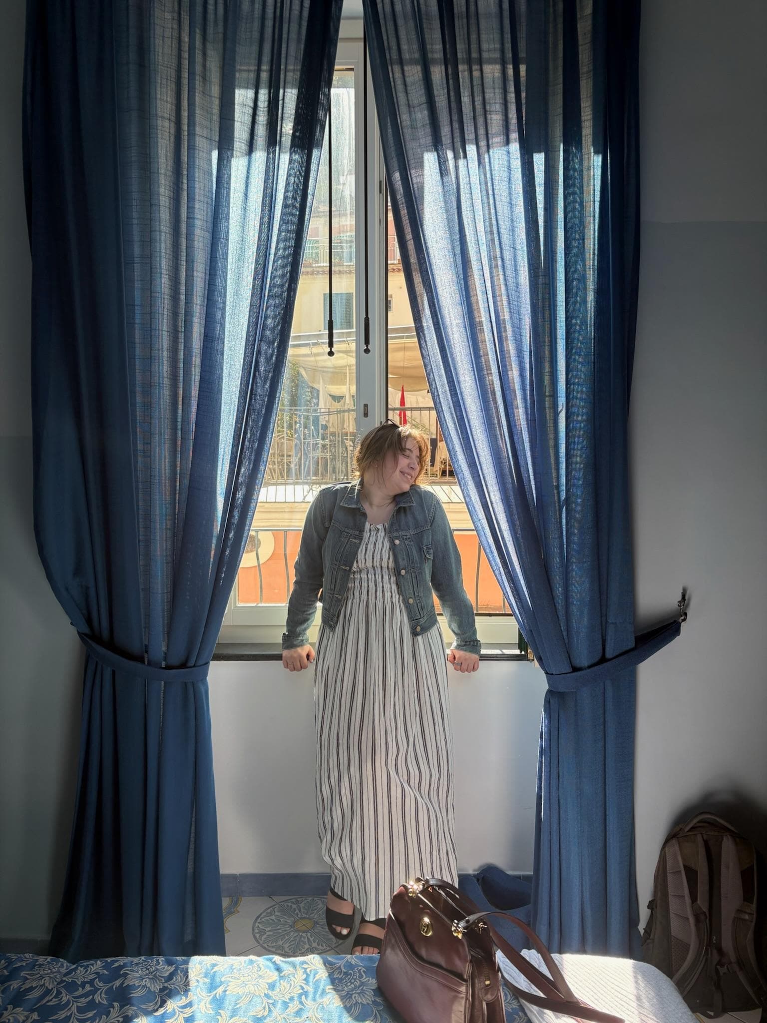 Lovely tall windows in room!