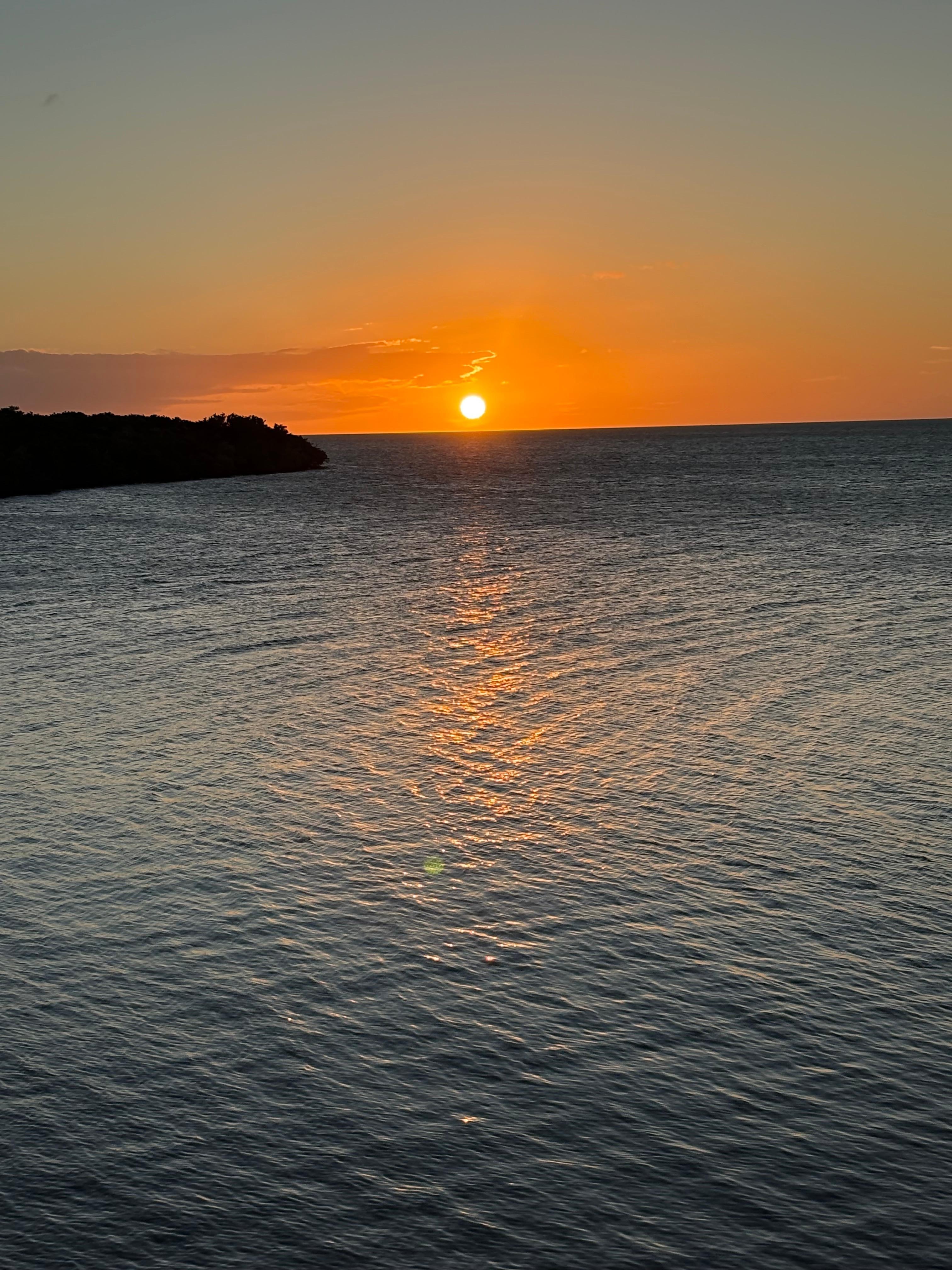 The perfect sunset from our balcony. 