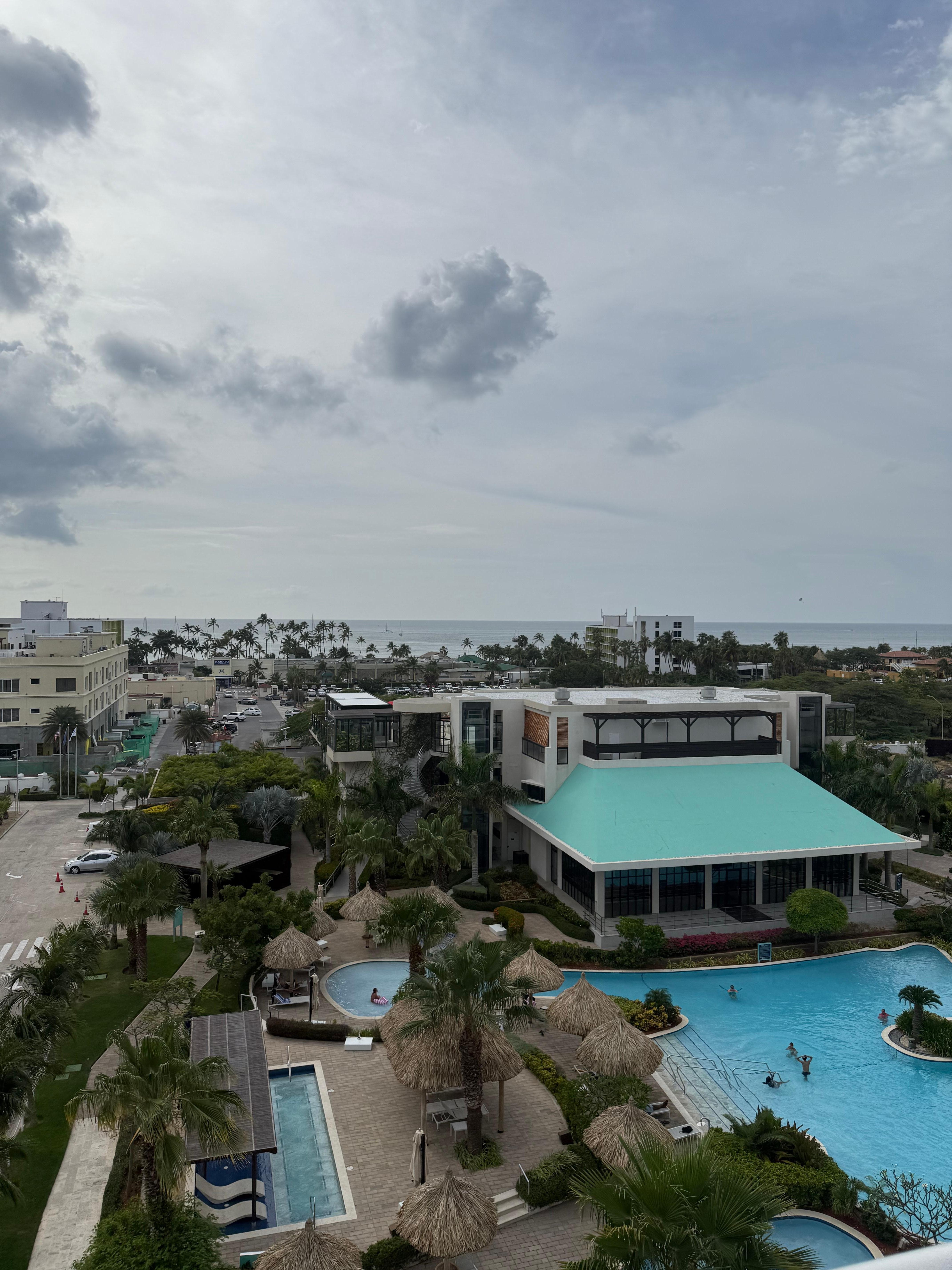 View from rooftop pool.