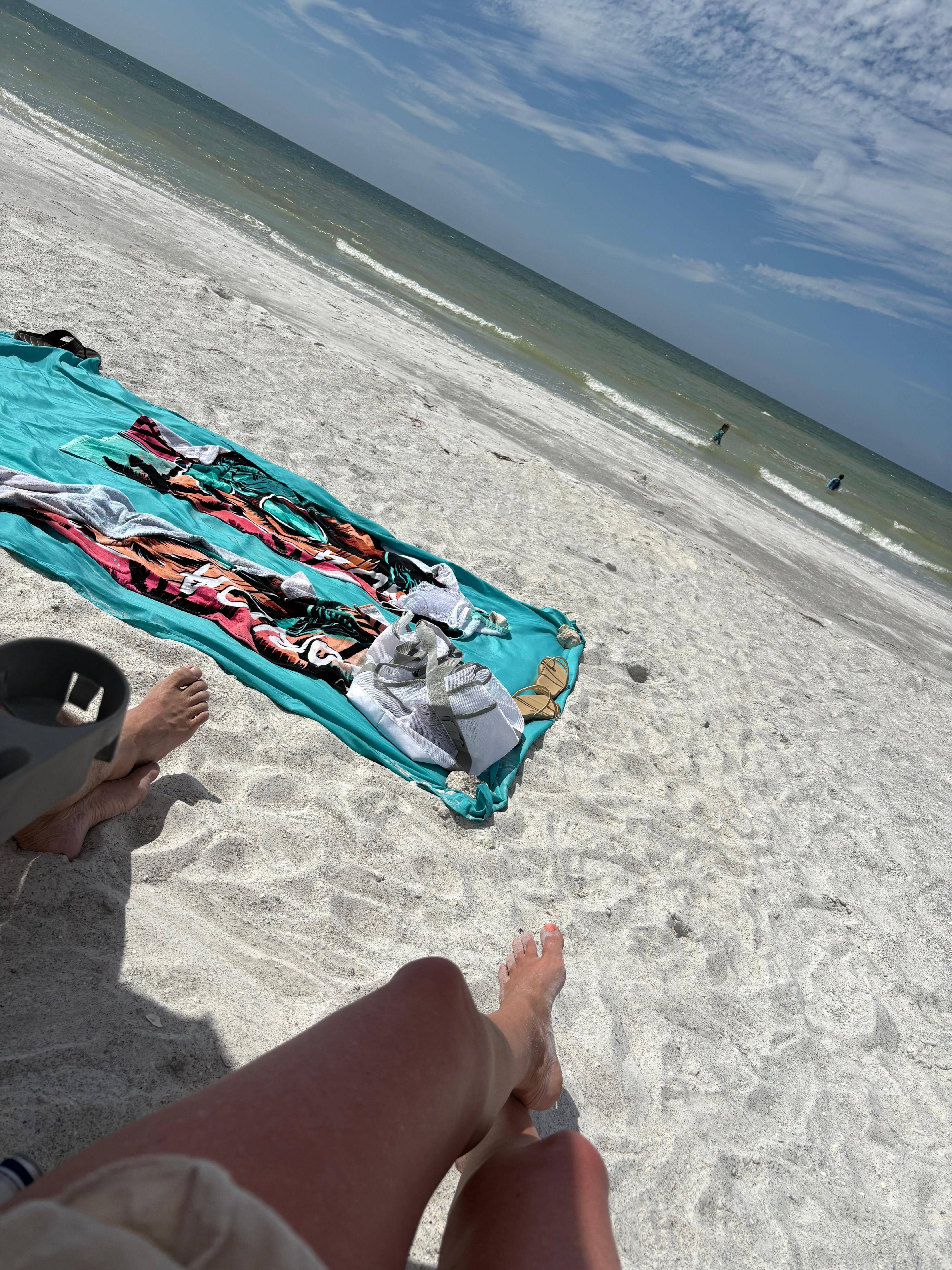 Right on the beach from the rental unit, was so beautiful.