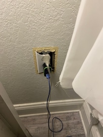 Additional damaged outlet in the unit