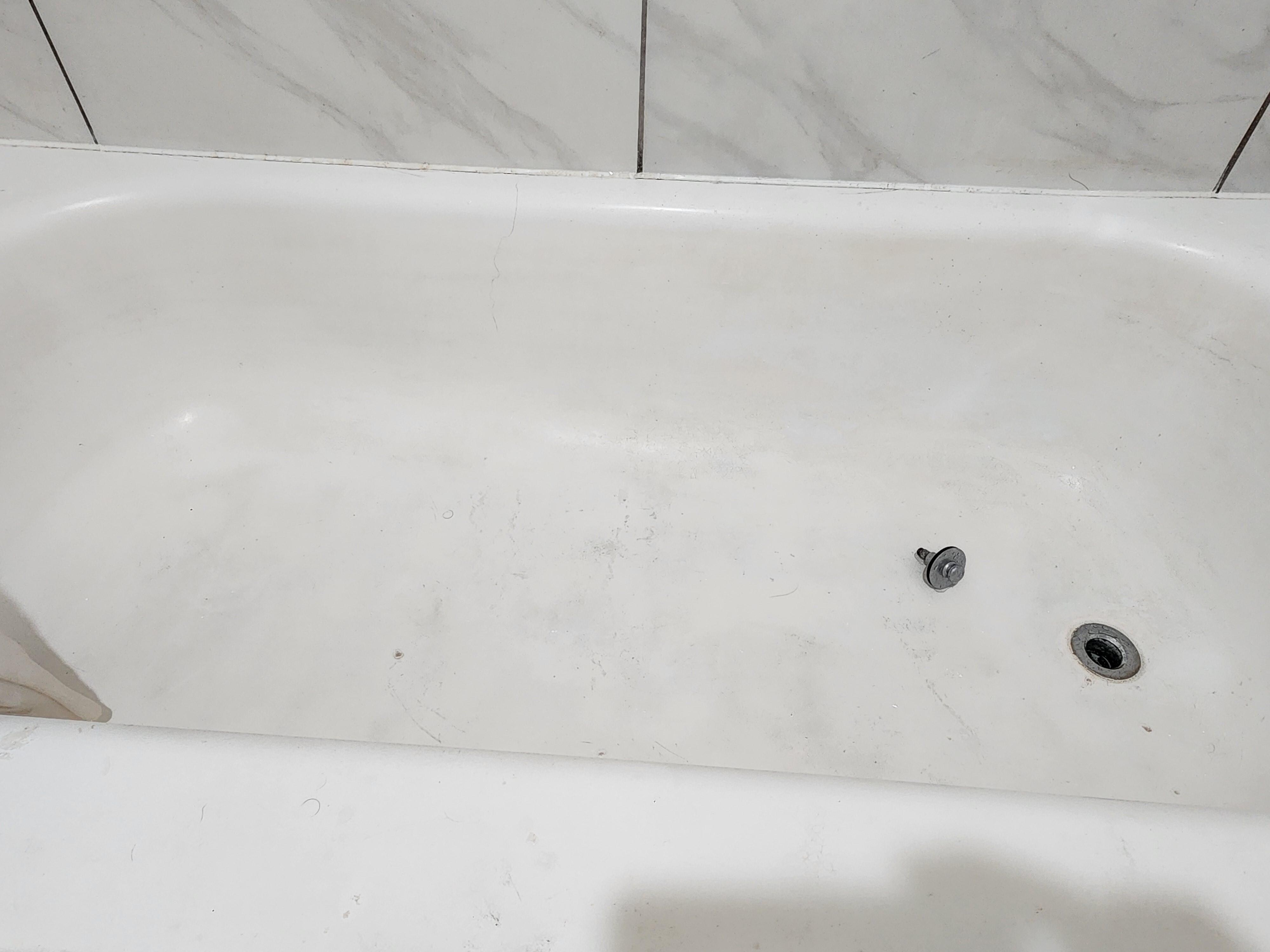 Stained bathtub