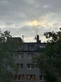 Qualmender Kamin des Restaurant