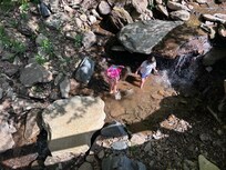 Playing in the stream!
