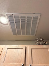 Leaking from the shower above into the kitchen sink