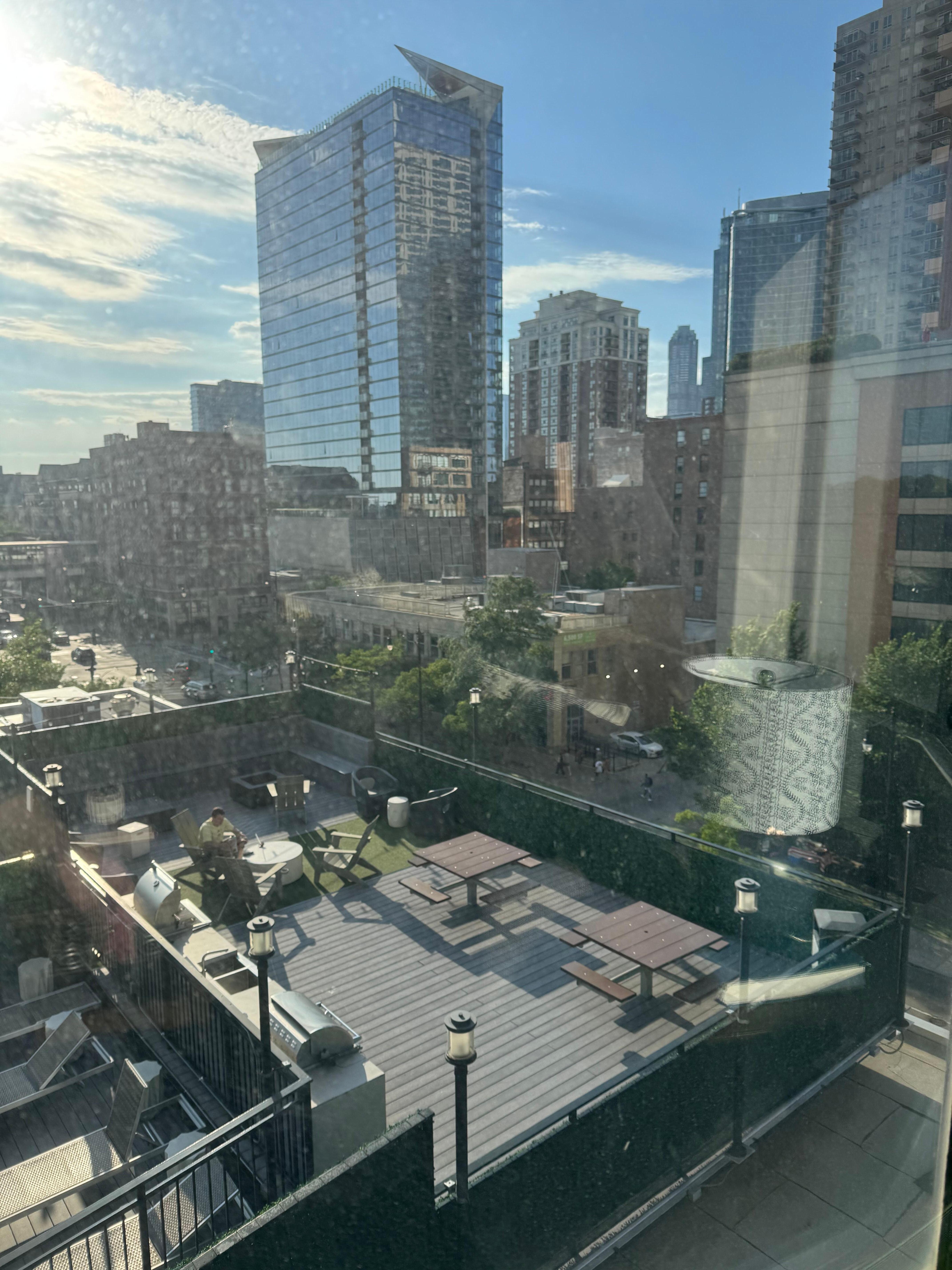 Nice view and rooftop patio