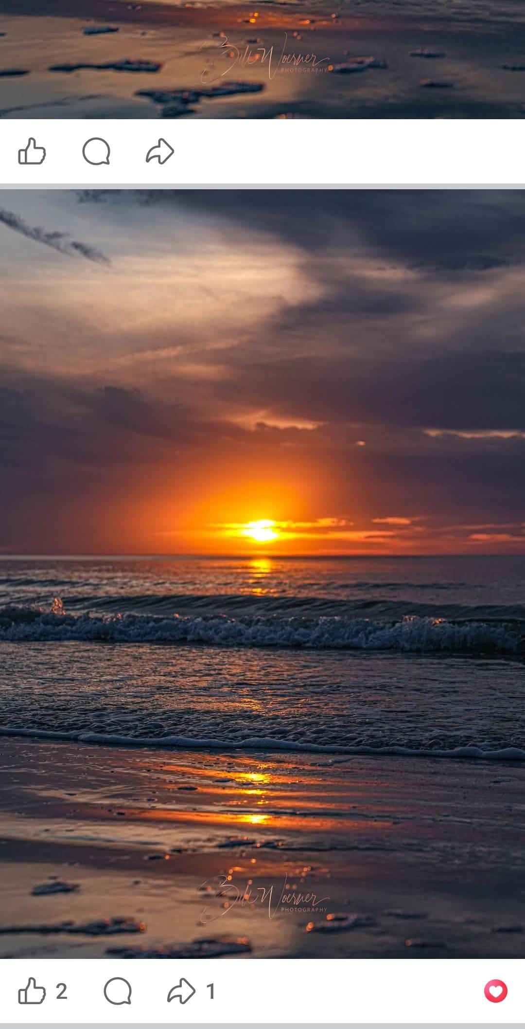 Beautiful sunset view from the deck