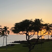 Sunset view from the lanai