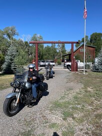 Room for bike trailer.