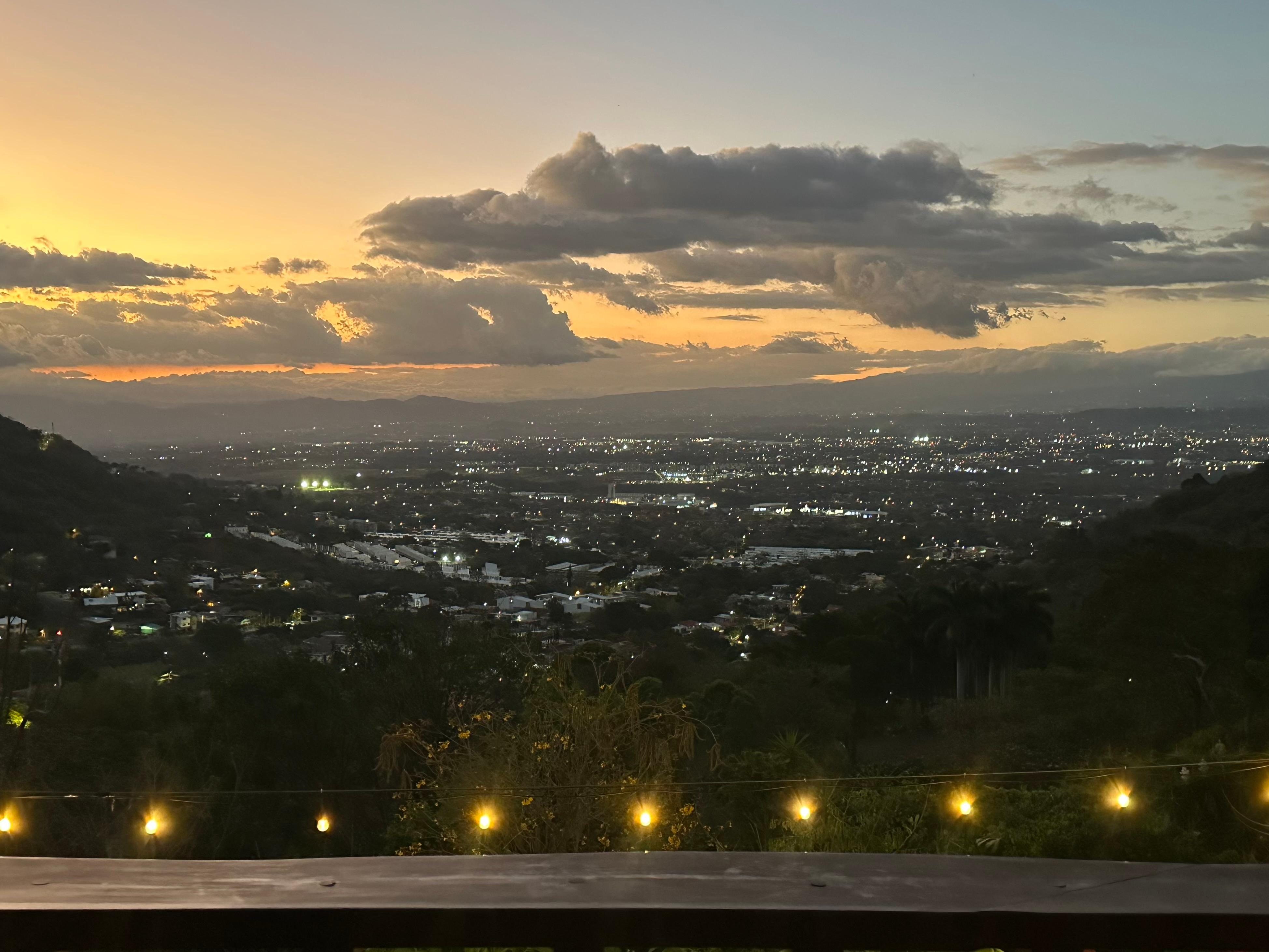 The view from a shared balcony. 