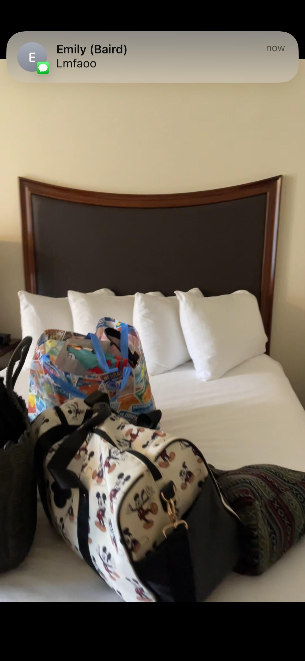 One of two beds