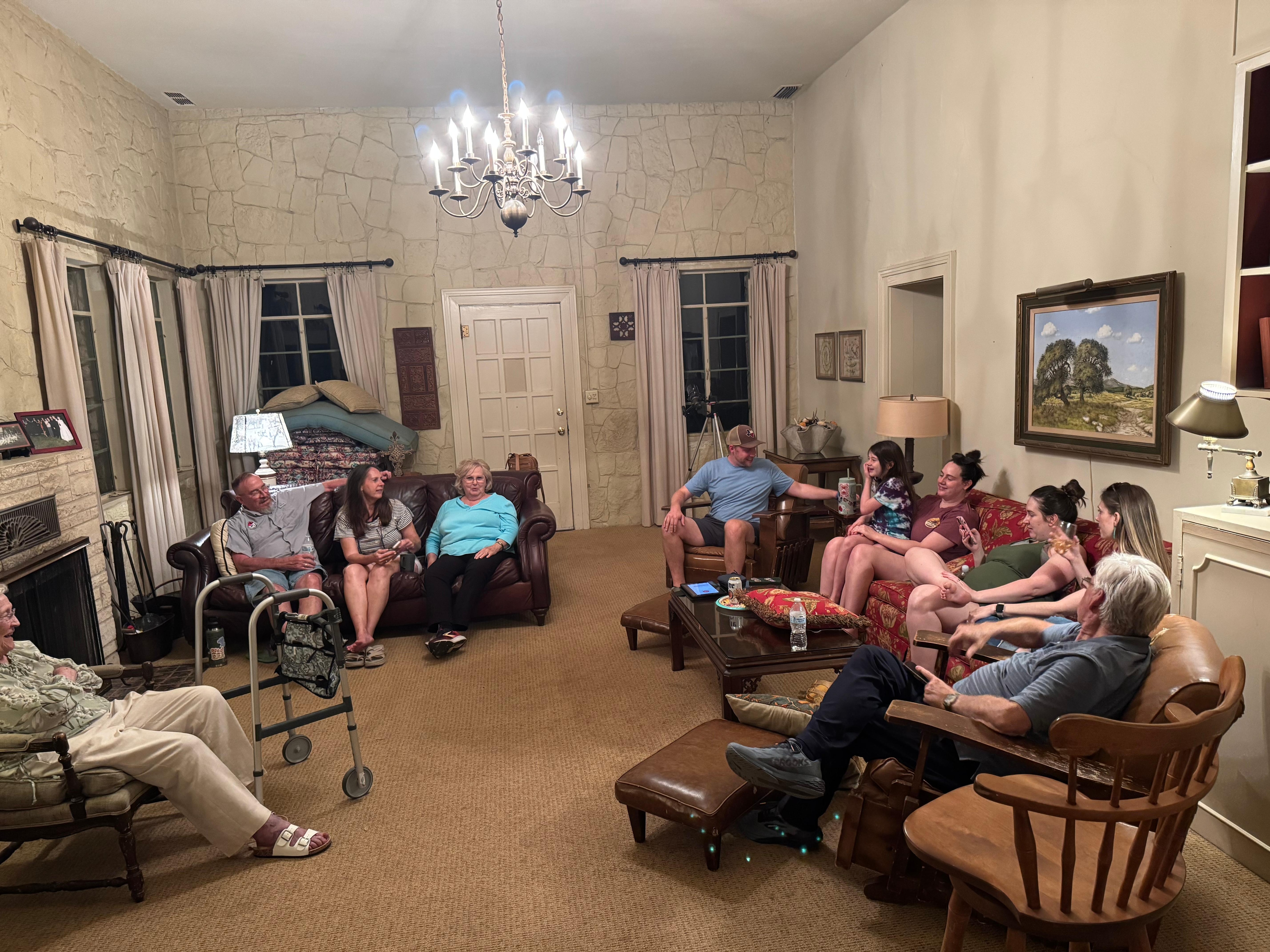 Living room in old ranch house was nice and large
