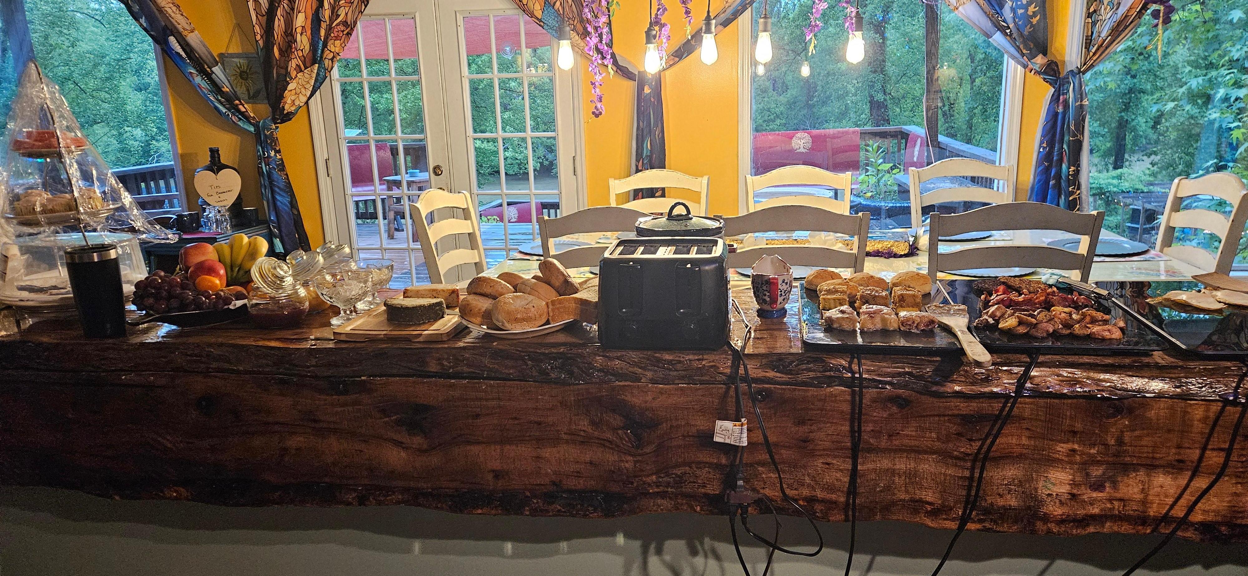 What a spread for breakfast on the weekends. 