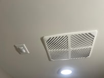 Fan switch on ceiling for easy access