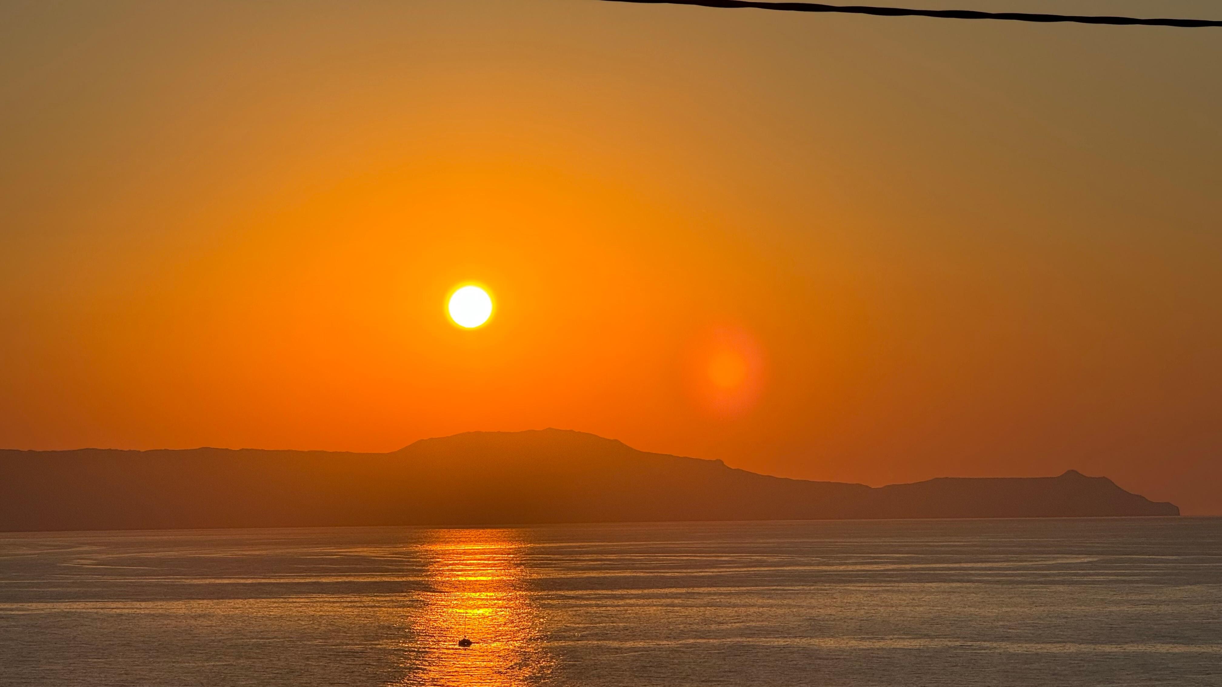 Coucher de soleil vu de la chambre 
